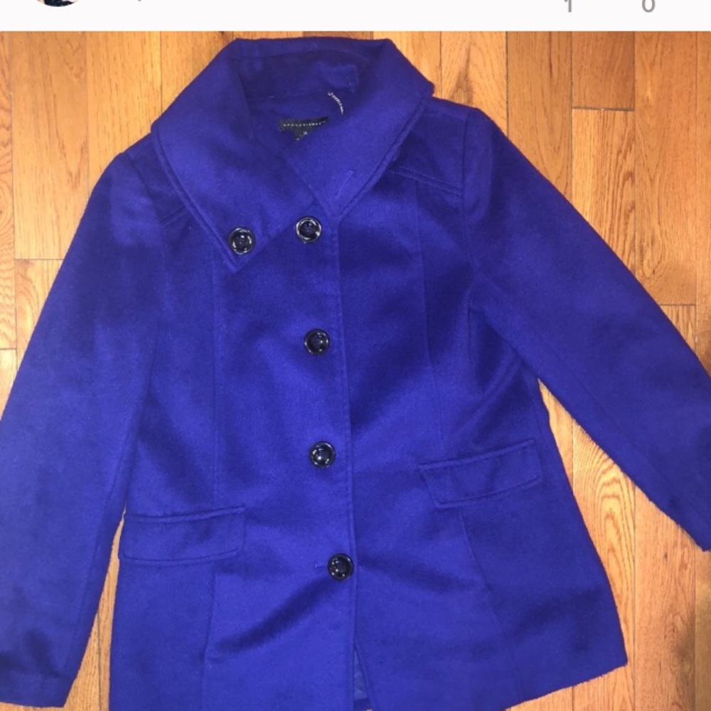 Royal purple wool blend jacket
